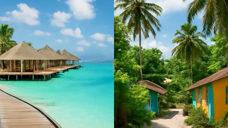 maldives resort vs local island