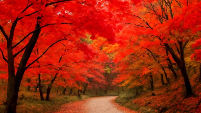 south korea autumn leaves